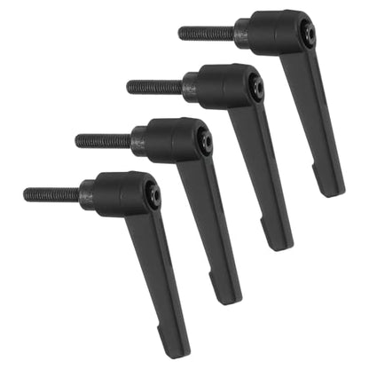 uxcell 4Pcs M5 x 20mm Adjustable Knobs Handle Male Thread Push Button Ratchet Quick Release Locking Rotating Bolt for Lathe Machinery, Black - size: M5 x 20mm