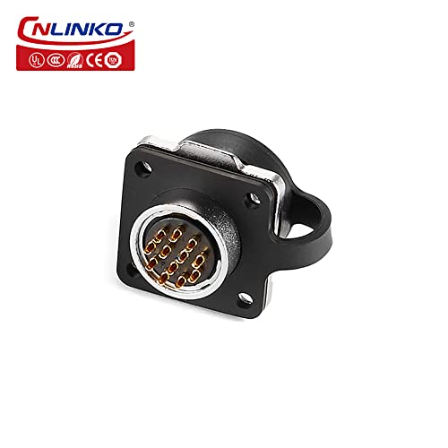 CNLINKO DH Series M20 Waterproof Connector 2/3/4/5/7/9/12 Pin Bayonet Connecting Type Metal Shell Soldering Cable Landscape Light Female Plug Male Socket IP67 Waterproof connectors (12pin) - style: 12pin