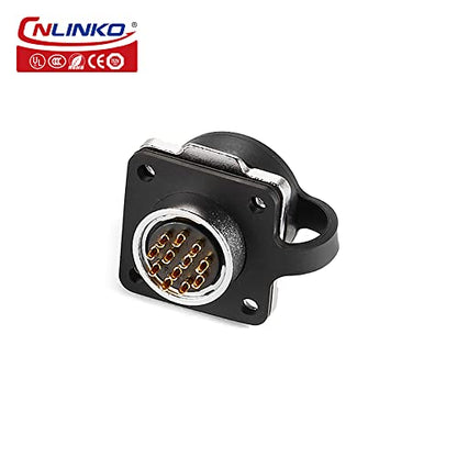 CNLINKO DH Series M20 Waterproof Connector 2/3/4/5/7/9/12 Pin Bayonet Connecting Type Metal Shell Soldering Cable Landscape Light Female Plug Male Socket IP67 Waterproof connectors (12pin) - style: 12pin