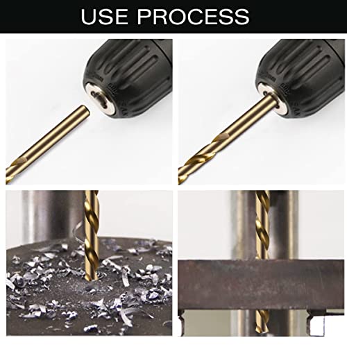 Narwhal 9/32" Drill Bits for Metal (M35 Cobalt - Industrial Strength) 4-1/4" Length & 135 Degree Split Point for Drilling Into Metal, Hardened & Stainless Steel, Cast Iron, & More! - size: 9/32 in