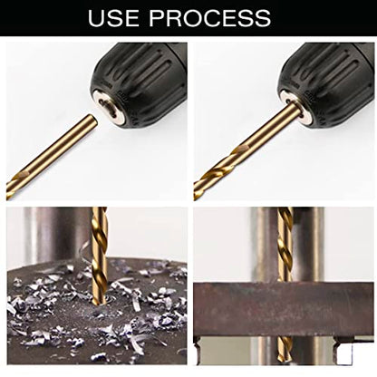 Narwhal 9/32" Drill Bits for Metal (M35 Cobalt - Industrial Strength) 4-1/4" Length & 135 Degree Split Point for Drilling Into Metal, Hardened & Stainless Steel, Cast Iron, & More! - size: 9/32 in