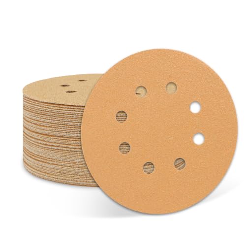50 PCS 120 Grit 5 Inch 8 Hole Sanding Discs - style: 120 Grit,50-Pack