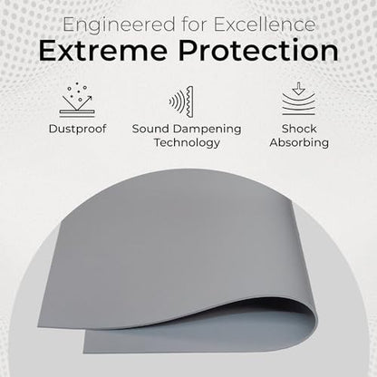 Exactly Rubber - Commercial Grade Silicone Sheet, 60A Durometer Silicone Mat, -80 to 450°F Temperature Resistant Rubber Mat, Rubber Sheet with 350% Elongation, Made in The USA, 1/16 x 9” x 36”, Grey - color: Grey, size: 1/16 x 9 x 36