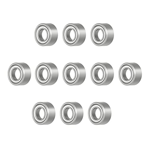 R2-5ZZ 10 PCS Miniature Deep Groove Ball Bearing ID 1/8"×OD 5/16"×Width 9/64" Double Metal Shielded Ball Bearing Chrome Steel P0 Z2 Bearing for Industrial Machine,Power Tools - size: R2-5ZZ Size 3.2×7.9×3.6mm