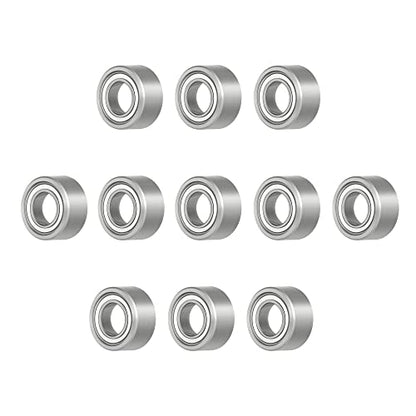 R2-5ZZ 10 PCS Miniature Deep Groove Ball Bearing ID 1/8"×OD 5/16"×Width 9/64" Double Metal Shielded Ball Bearing Chrome Steel P0 Z2 Bearing for Industrial Machine,Power Tools - size: R2-5ZZ Size 3.2×7.9×3.6mm