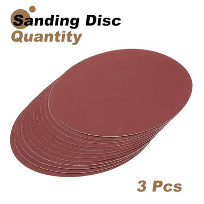 uxcell 12pcs 10-Inch PSA Sanding Discs, 180 Grits Aluminum Oxide Self Adhesive Stick Back Sandpapers, No-Hole Round Wet/Dry Sander Papers, Sand Auto Car Paint, Wood, Metal - size: 180 Grits