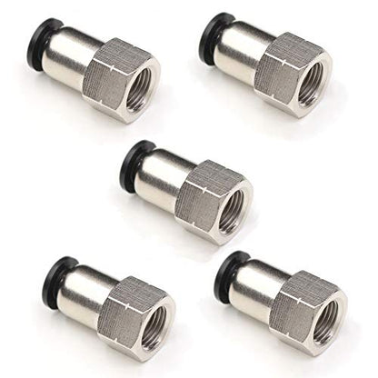 CEKER 1/4 Inch Air Tube Fittings - 1/8 Npt Female Push To Connect Quick Connect Air Hose Fittings 5Packs - size: 1/4" OD X 1/8" FNPT