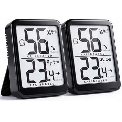 2-Pack Digital Room Thermometer Hygrometer with Battery