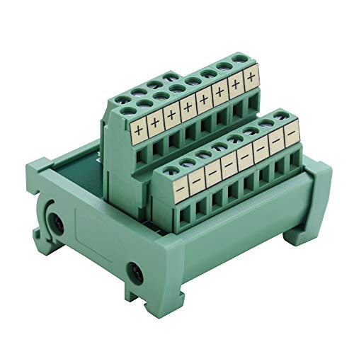 2 in 8 Out 25A DIN Rail Terminal Blocks Distribution Breakout - style: 2 IN 8 OUT
