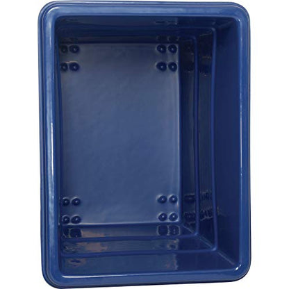 Global Industrial 12 Bushel Plastic Bulk Box Truck, Steel Base, Blue - color: Blue