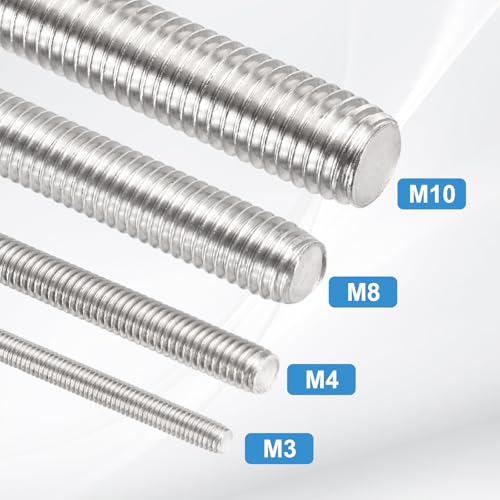 MECCANIXITY 8Set M3x45mm Fully Threaded Rod Threaded Rods Bar Studs - size: M3x45mm