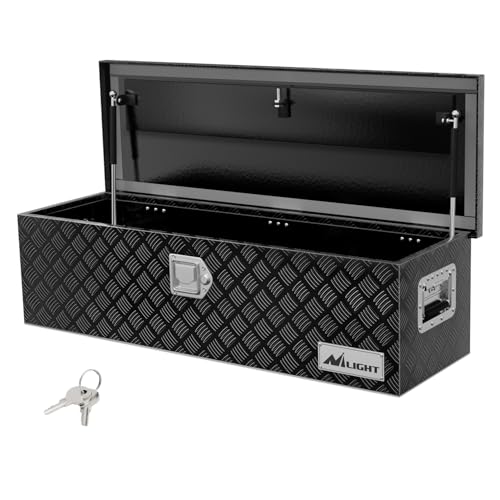 Nilight 39 Inch Truck Tool Box Heavy Duty Aluminum Stripes Plated - size: 39"x13"x10"