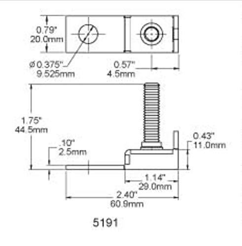 Blue Sea Systems 5191 Fuse Block Terminal 30-300 AMP - color: Single Fuse, style: Terminal Mount