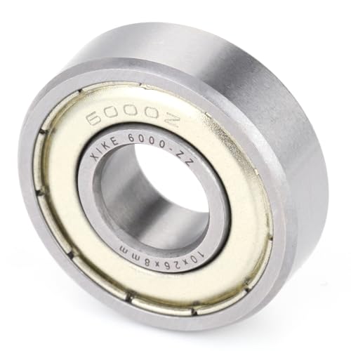 XIKE 6000ZZ Shielded Deep Groove Ball Bearings, 10x26x8 mm, 2-Pack - size: 6000ZZ - 10x26x8 mm