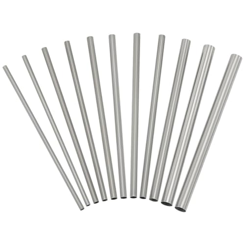 PH PandaHall 11pcs Mandrels for Jewelry Making 5 Sizes Carbon Steel Rod 5 Inch Long Hollow Round Tubing Straight Metal Tube for DIY Craft Wind Chime Wire Wrapping Forming Rings 3.5/4.2/5/7/9mm