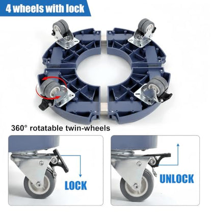 W B D WEIBIDA Plant Caddy with Wheels, 440lbs Heavy Duty, Adjustable 15-21" - color: Blue