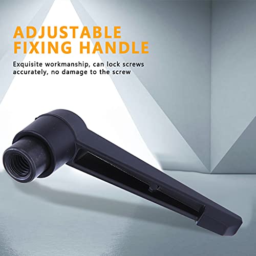 4PCS Universal Clamping Lever Handle, Adjustable Fixing Handle Female Thread, Stainless Steel, Black, M4, M5, M6, M8, M10, M12 - size: M4