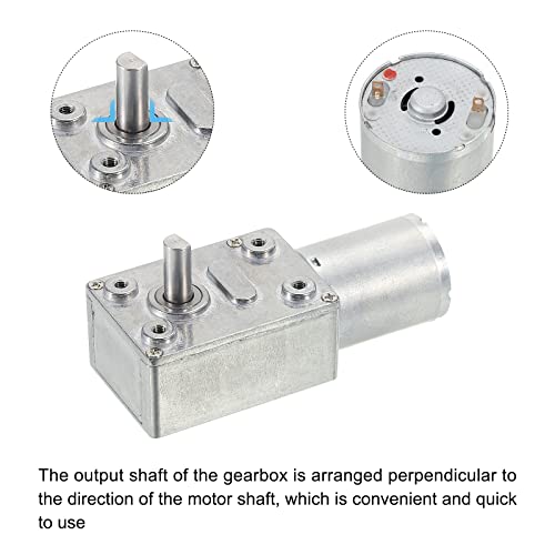 MECCANIXITY DC 6V 30RPM Turbo Worm Geared Motor 6mm D Shaft High Torque Gear Box Reduction Electric Motor - size: 30RPM, style: DC 6V