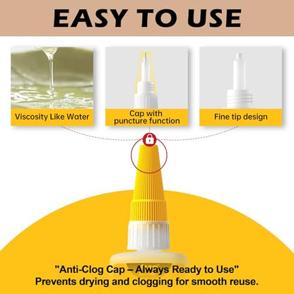 Metal Super Glue Liquid, Clear Instant Cyanoacrylate Adhesive for Metal - size: 2oz-thin