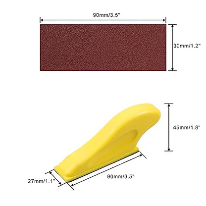SPEEDWOX 121Pcs Micro Sander Kit Micro Zip Sander Refill Micro Finishing Sander Paper Assorted Grit 80 120 180 240 400 600 for Wood Work Finishing Polishing Sanding Tools for Tight Spaces - style: sandpaer+tool