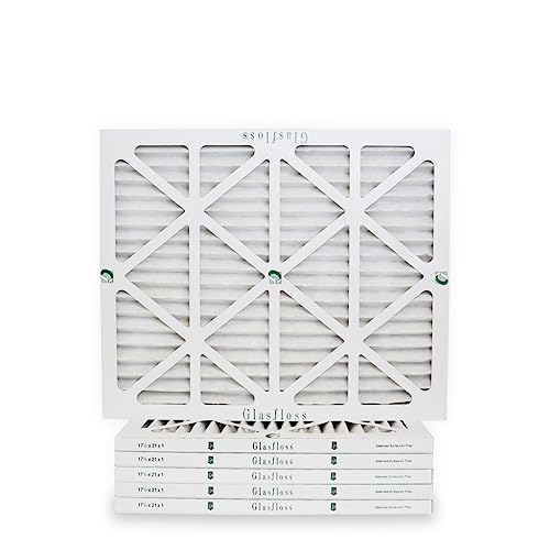 Glasfloss ZL 17-1/2x21x1 Pleated Air Filters, 6-Pack, MERV 10, AC & Furnace - size: 17-1/2x21x1