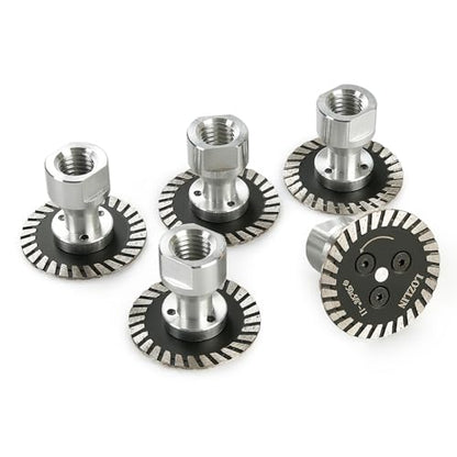 LOZLIN 50mm Diamond Saw Blade 5/8-11 Thread, Turbo Rim Cutting Disc for Granite Marble Concrete Stone, Compact Engraving Wheel for Angle Grinder Rotary Tool Power Drill