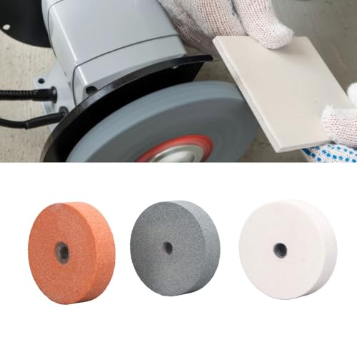 3 Inch Silicon Carbide Grinding Wheels 3 Pack – Abrasive Polishing Discs for Bench Grinders, Sharpening Metal Wood Glass and Lawn Mower Blades