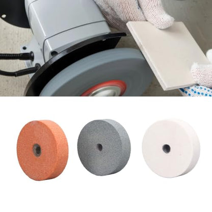3 Inch Silicon Carbide Grinding Wheels 3 Pack – Abrasive Polishing Discs for Bench Grinders, Sharpening Metal Wood Glass and Lawn Mower Blades