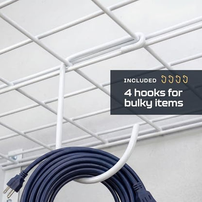 MonsterRax 18x36 White Garage Wall Shelf 2-Pack, 500lb, White - color: White, size: 18"x36"