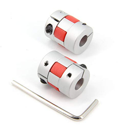 2PCS 8mm to 8mm Aluminium Plum Flexible Shaft Coupling Diameter20mm Length25mm 8x8mm Motor Connector Flexible Coupler for 3D Printer CNC Machine and Servo Stepped Motor（8x8mm） - size: D20 L25, style: 8x8mm