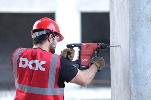 DCK 20V Cordless Battery Powered Rotary Hammer, Brushless SDS Plus Hammer Drill with 3.6J Impact Energy, 6.0Ah Battery, 4 Drill Bits, 2 Chisels for Concrete, Tile, Wood and Metal - style: Rotary Hammer Drill