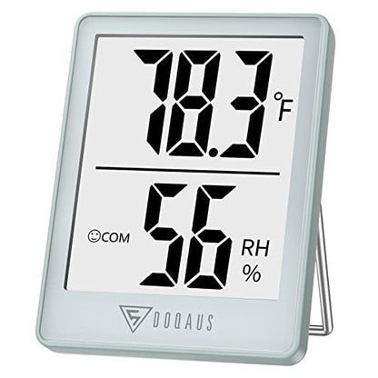 DOQAUS Digital Hygrometer Indoor Thermometer Humidity Meter, Blue - color: Soft Blue