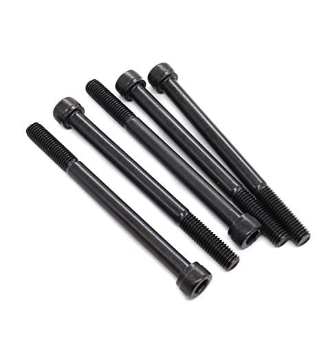 6pcs M10 x 120mm Black Socket Cap Bolts Screws 12.9 Grade Alloy Steel - size: 6pcs M10 x 120mm