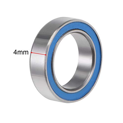 uxcell 6700-2RS Deep Groove Ball Bearing 10x15x4mm Double Sealed ABEC-3 Bearings 2-Pack - size: 10x15x4mm