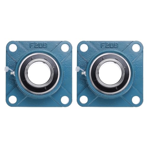 uxcell 2 Pcs UCF-209-28 Pillow Block Bearings 1-3/4 Inch Bore Self Alignment Chrome Steel Bearing Units, 4-Bolt Square Flange Mounted, Solid Base - size: UCF-209-28