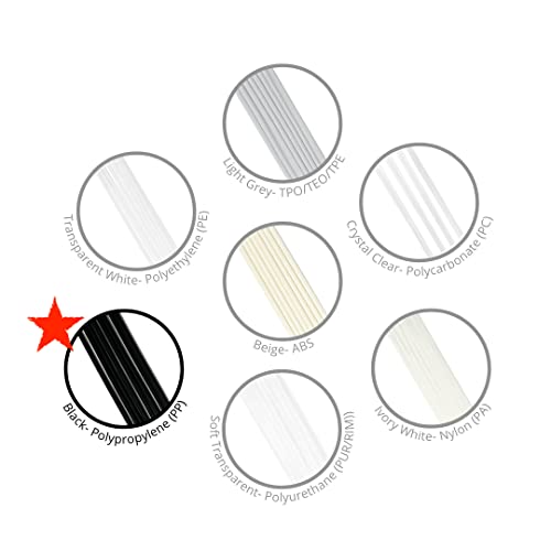 JOUNJIP Polypropylene PP Plastic Welding Rods Round 1/8in dia x 13 in. 40pk
