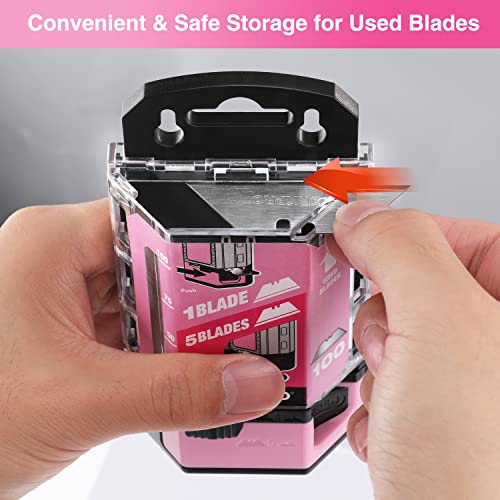 WORKPRO 100-Pack Utility Knife Blades - style: SK5(pink)