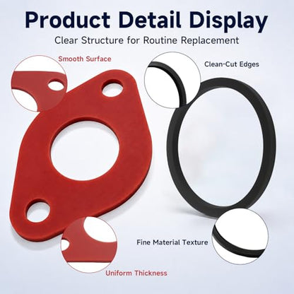 Circulator Pump Seal Kit Flange Gasket Kit Compatible with Taco 005 007 008,009,0010,0011,0013,0014 Series Pump gasket Replace#:007-007RP
