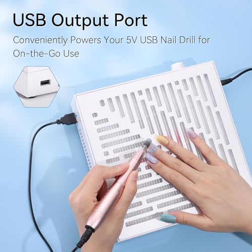 Makartt Nail Dust Collector - Quite SYMPHONEE Dust Extractor Vacuum - color: Plug-in Nail Dust Collector-symphonee
