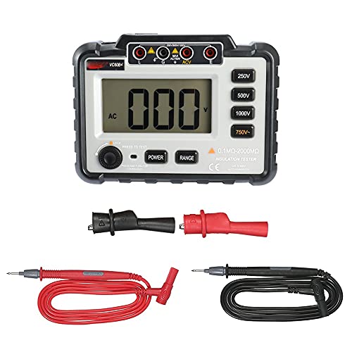 VC60B+ Digital Insulation Resistance Tester 250/500/1000V Lightweight Wide Range LCD Backlight Megger Megohm Meter