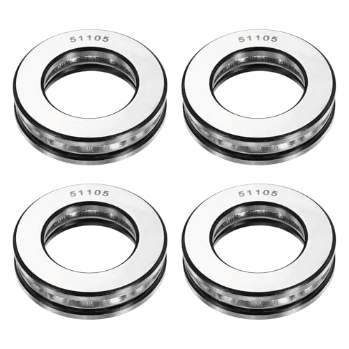uxcell 4Pcs Thrust Ball Bearings, 25mm Bore 42mm OD 11mm Thick 51105 ABEC5 - size: 51105 25mm x 42mm x 11mm
