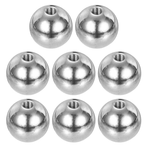 PATIKIL M4x17mm Ball Nuts Knob, 8 Pcs Female Thread 304 Stainless Steel Round Blind Hole Screw Cap Cover for Lighting Machinery DIY Decoration, Silver - size: M4x17mm