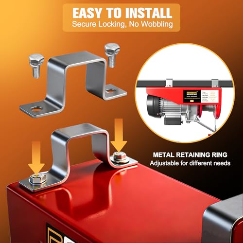 Electric Hoist 1320 LBS Wireless Remote Control with Emergency Stop Winch - style: 1320LBS Wireless
