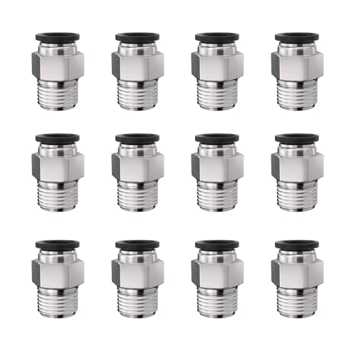 1/4 Push to Connect Fittings npt Thread to 5/16 Air Line Quick - size: 5/16"OD x 1/4"NPT