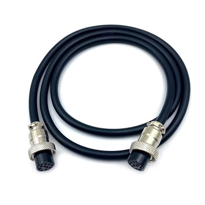 3.28 ft GX20 10 Pin Double Female Cable, GX20 10Pins Female to Female Head Aviation Cordset Electrical Connector Panel Mount Circular Metal Adapter Cordset for Ships 5A 200V 20AWG (1meter) - size: GX20 10Pin
