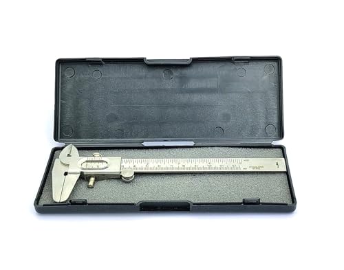 Non Digital Vernier Caliper Metric -Imperial Measuring System Tools for Inside, Outside, Depth & Step Measurements (Stainless Steel Body) - style: (STAINLESS STEEL BODY)