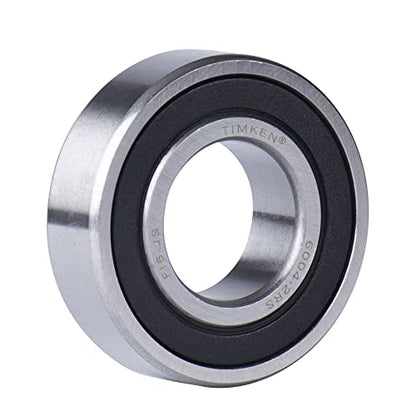 4PACK TIMKEN 6004-2RS Double Rubber Seal Bearings 20x42x12mm, Pre-Lubricated and Stable Performance and Cost Effective, Deep Groove Ball Bearings
