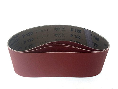 Starcke 3 X 24 Aluminum Oxide Cloth Sanding Belts (4 Pack, 80 Grit)