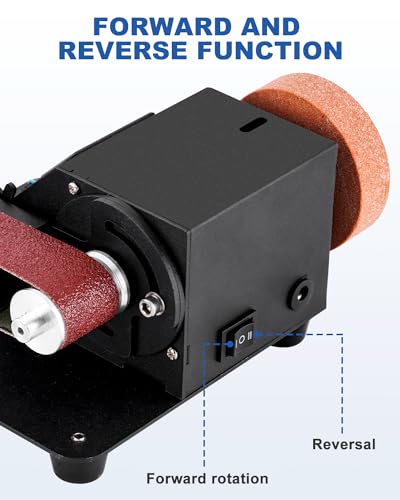 Mini Electric Belt Sander Variable Speed Desktop Grinder for Edge Finishing