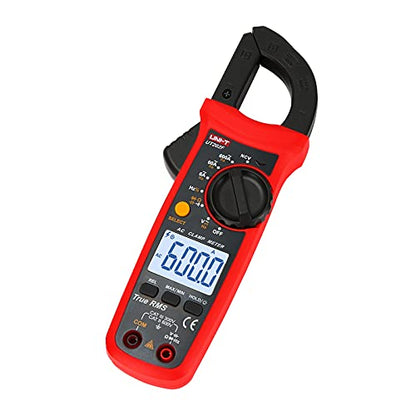 UNI-T UT202F Digital Clamp Meter AC Current TRMS Volt Ohm Amp Meter HVAC Clamp On Multimeter Auto Ranging 6000Counts AC Current Frequency NCV AC DC Voltage Frequency Resistance Continuity Diode Tester - size: UT202F